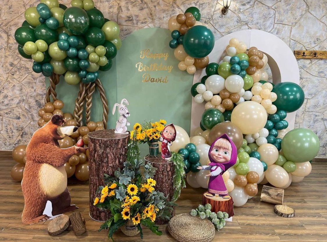 Kids' Parties event inspiration in Armenia, birthday Cnndyan dzevavorumner Masha and Bear | Salooote
