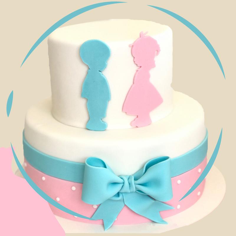 Տորթ «Gender Reveal» կապույտ և վարդագույն դիզայնով