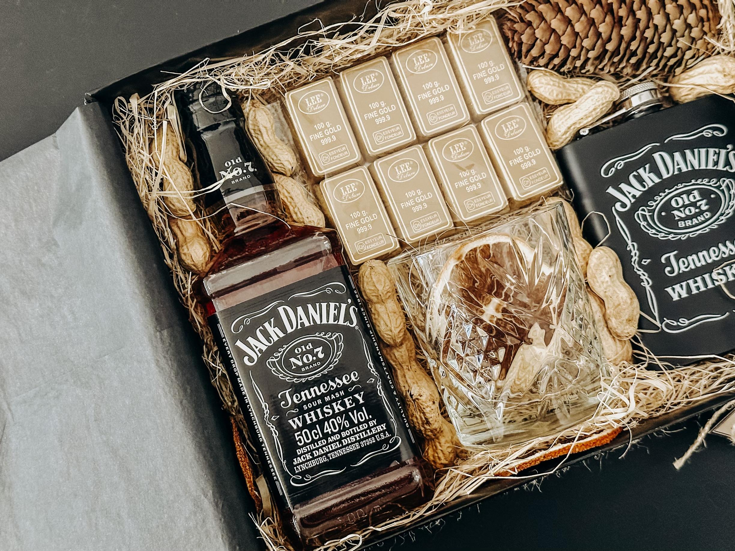Էլեգանտ Վիսկի Նվեր Տուփ Jack Daniels-ով — լուսանկար 3