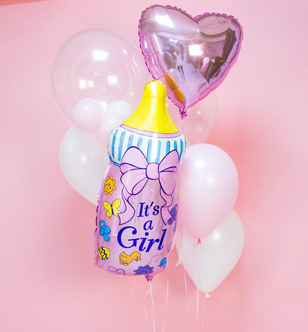 Baby Girl Welcome Balloons Set — photo 2